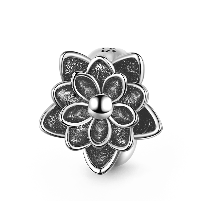 Vintage Lotus Stopper for Charm Bracelets 925 Sterling Silver_1