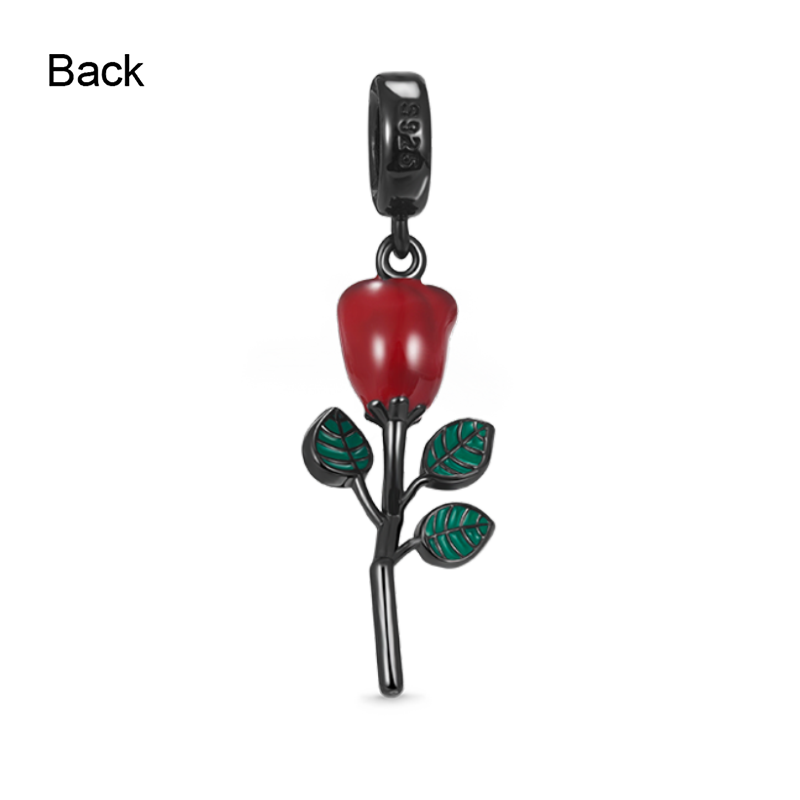 Rose Flower Pendant Dangle Charm Sterling Silver_2