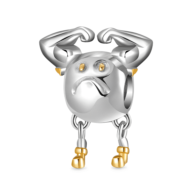 Hercules Charm Bead 925 Sterling Silver with 18K Gold Plated_1