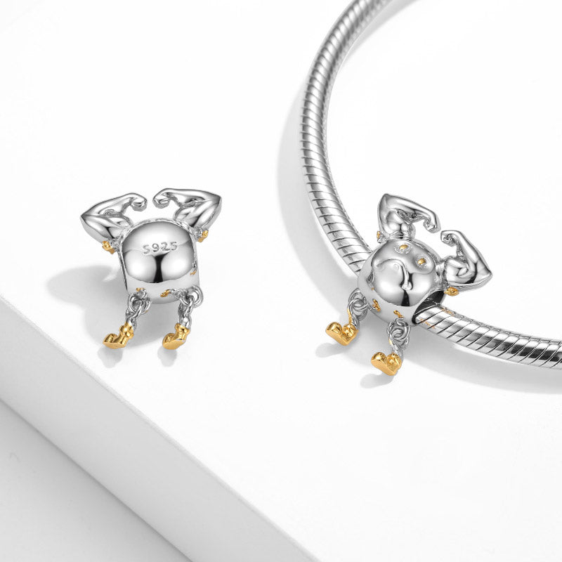 Hercules Charm Bead 925 Sterling Silver with 18K Gold Plated_2