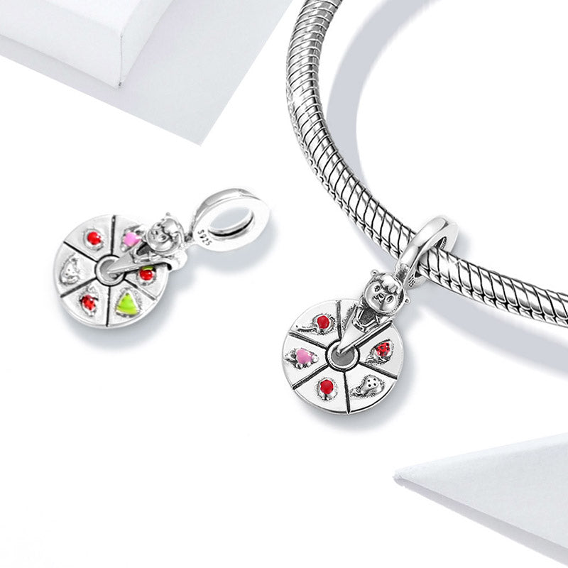Fruit Turntable Pendant Dangle Charm 925 Sterling Silver_2