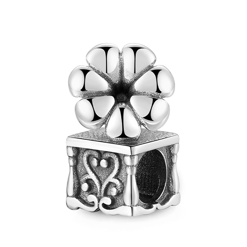 Retro Gramophone Pendant Dangle Charm 925 Sterling Silver_1