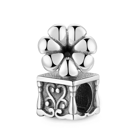 Retro Gramophone Pendant Dangle Charm 925 Sterling Silver_1