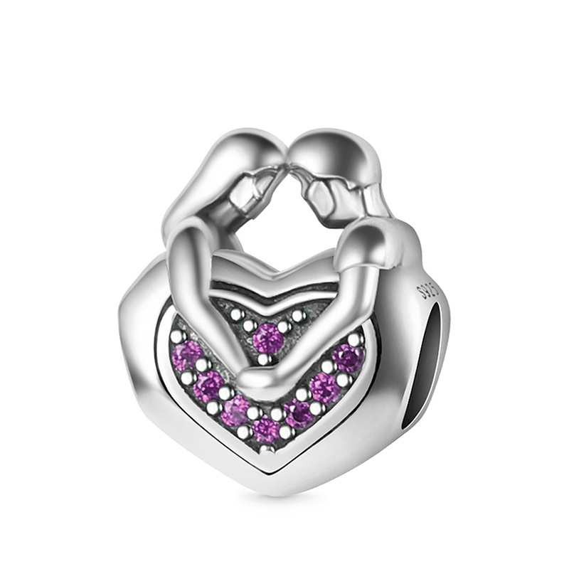 Embraces Love Heart Charm Bead 925 Sterling Silver_1