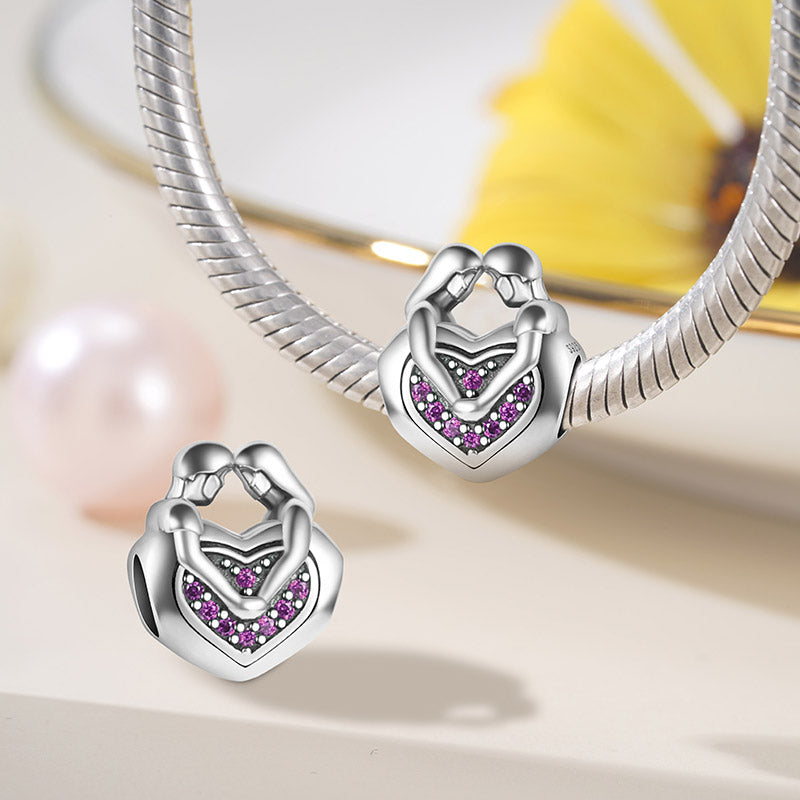 Embraces Love Heart Charm Bead 925 Sterling Silver_2