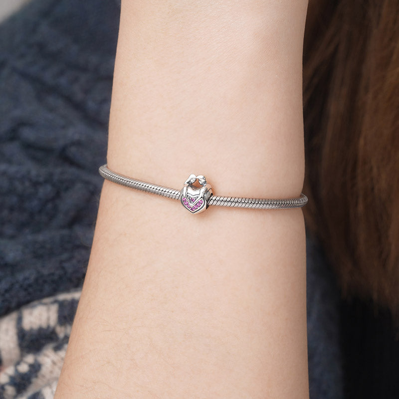 Embraces Love Heart Charm Bead 925 Sterling Silver_3