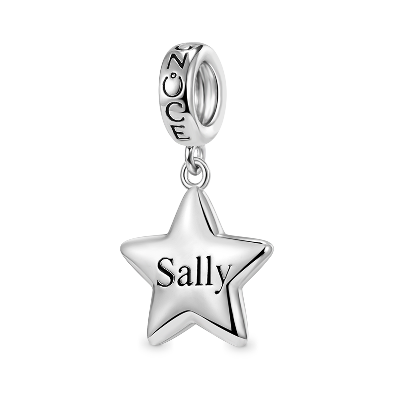 Engravable Star Pendant Dangle Charm 925 Sterling Silver_1
