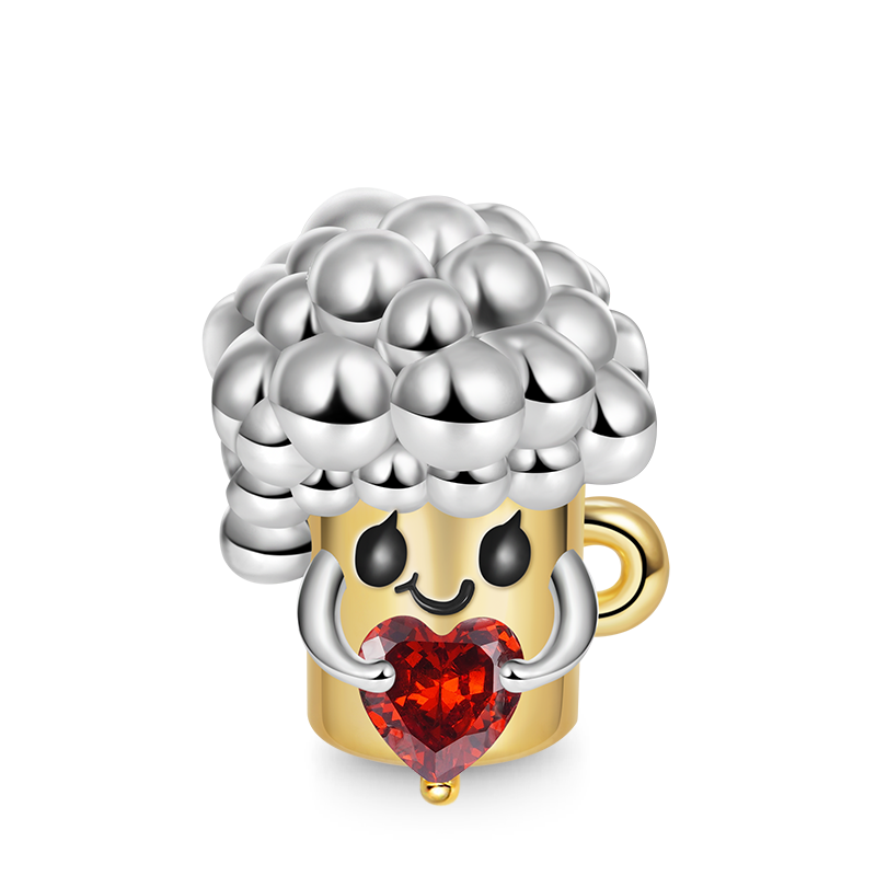 Gnoce Beer with Bubbles Embraces Heart Gem Charm_1