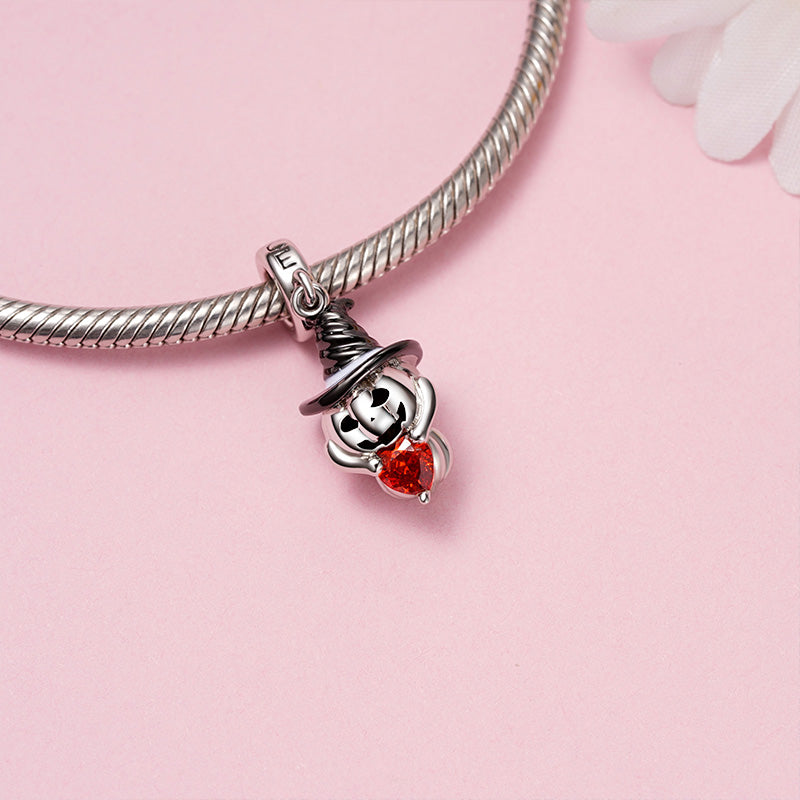 Gnoce Pumpkin Monster Embraces Heart Gem Pendant Dangle Charm_3