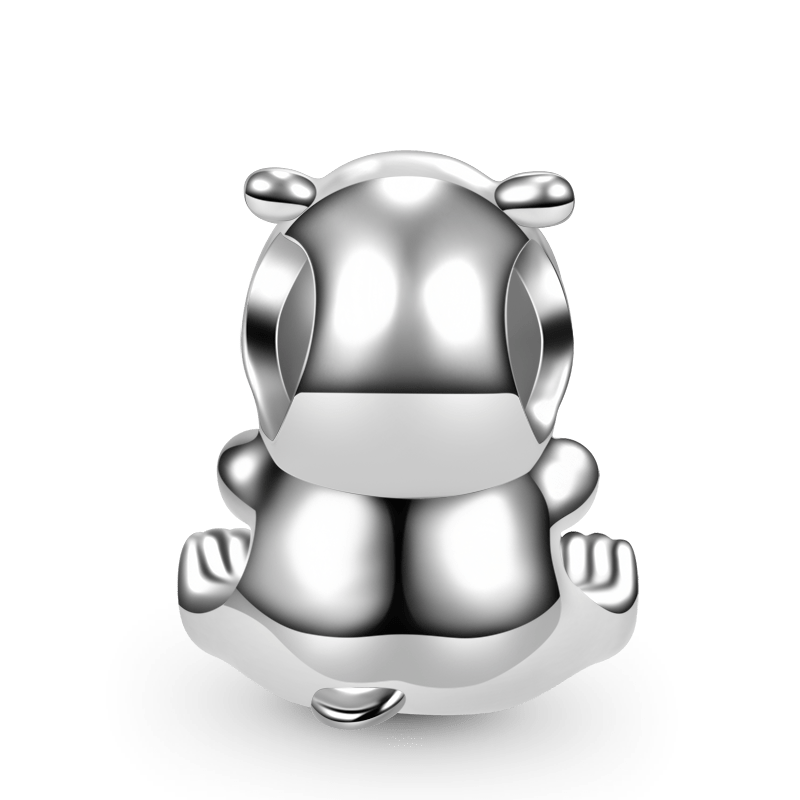 Gnoce Cute Hippo Embraces Heart Gem Charm_2