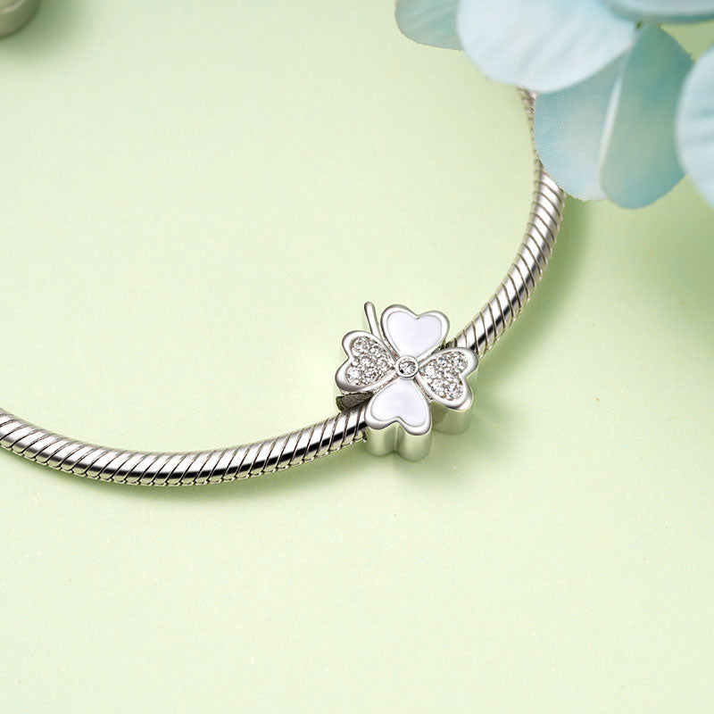 Gnoce Lucky Four-leaf Clove Engravable Charm_4