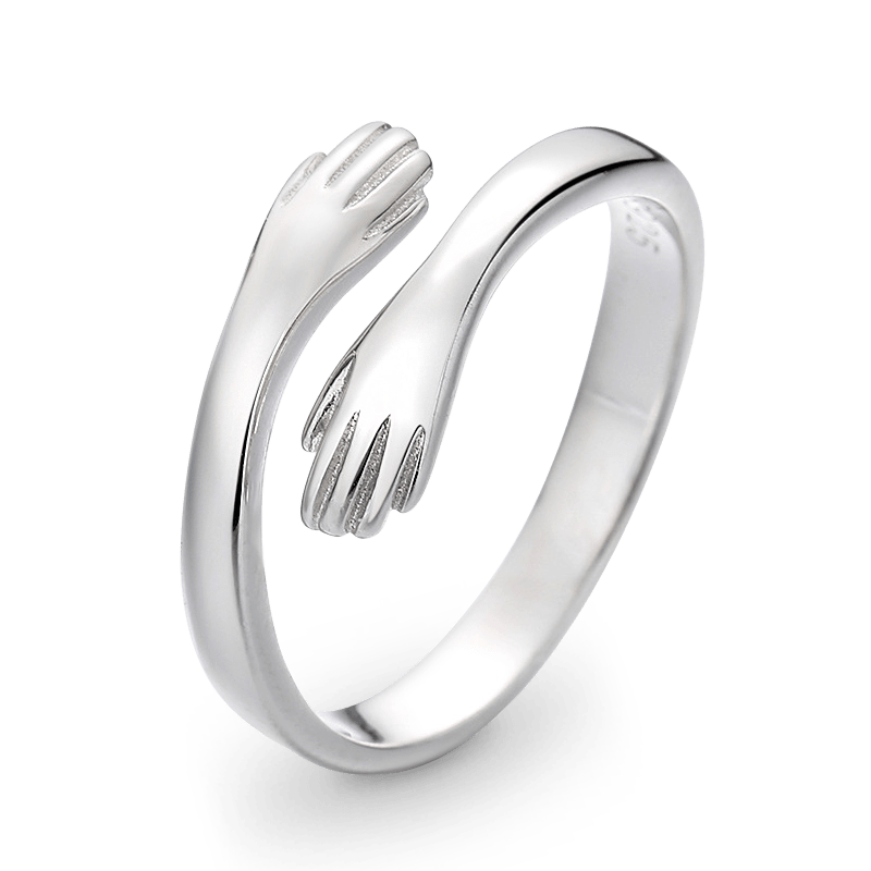 Gnoce Romantic Embrace Lover Adjustable Ring_2