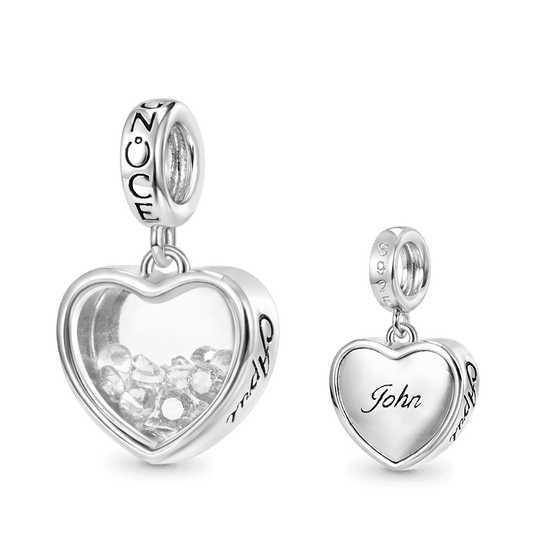 Gnoce Apr.Birthstone Heart Engravable Pendant Dangle Charm_1