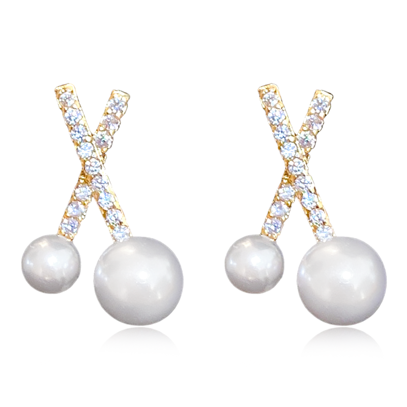 Gnoce Pearl Stud Earrings_1