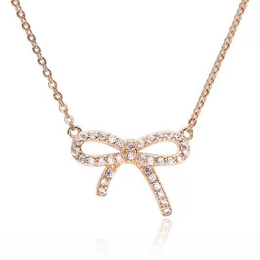 Gnoce Shinning Bow Tie Necklace_1
