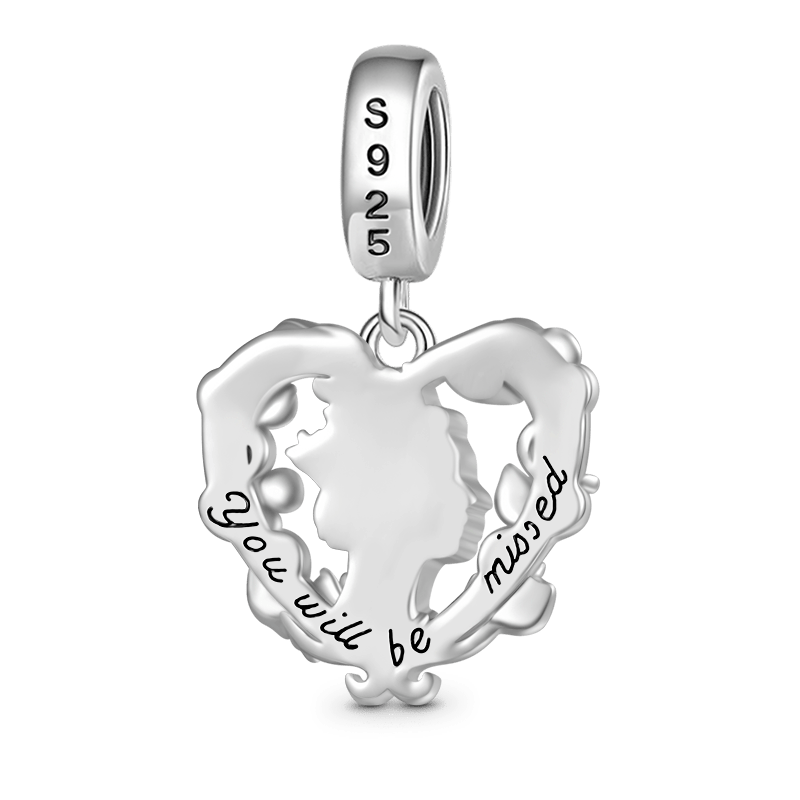 Gnoce Elegant Queen & Flower Pendant Dangle Charm_2