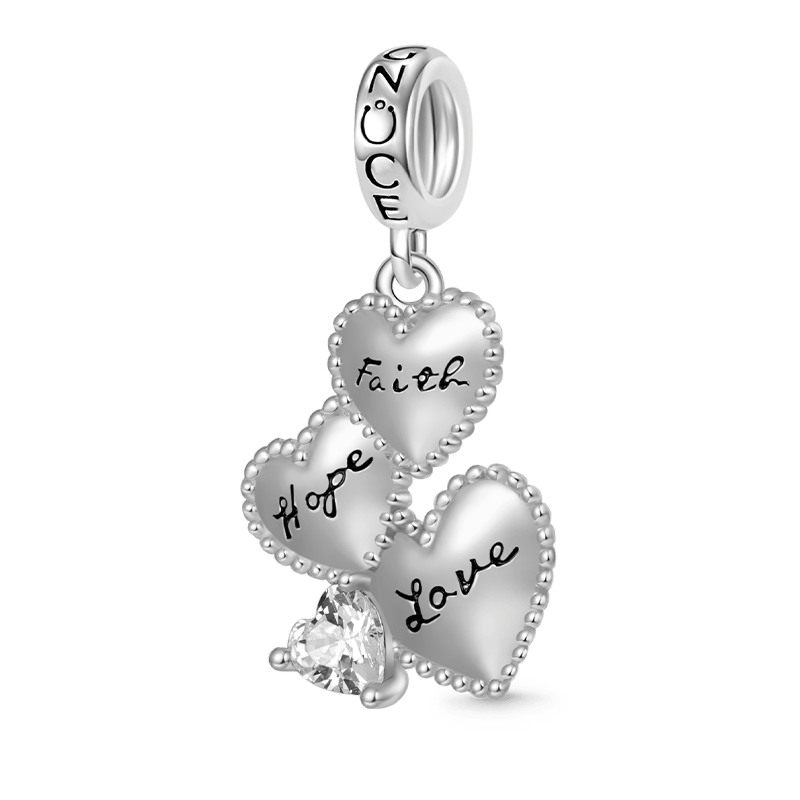 Gnoce "Faith, Hope & Love" Pendant Dangle Charm_1