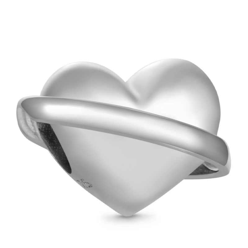 Gnoce "with you" Loving Planet Heart Charm_2