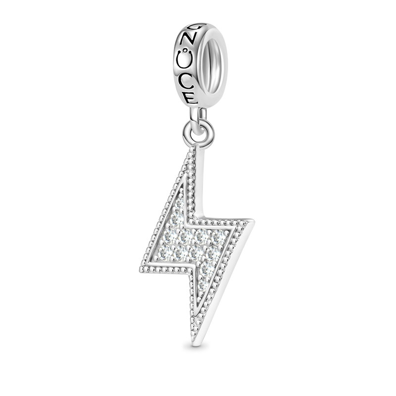 Gnoce Sparkling Lightning Bolt Pendant Dangle Charm_1