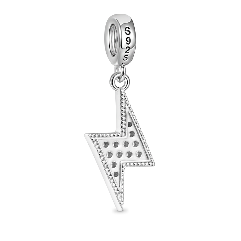 Gnoce Sparkling Lightning Bolt Pendant Dangle Charm_2