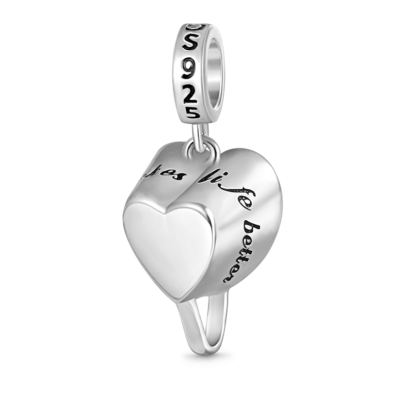 Gnoce Love Coffee Pendant Dangle Charm_2