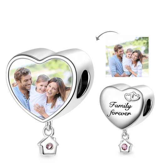 Gnoce Family Happy Place Heart Personalized Photo Charm_1