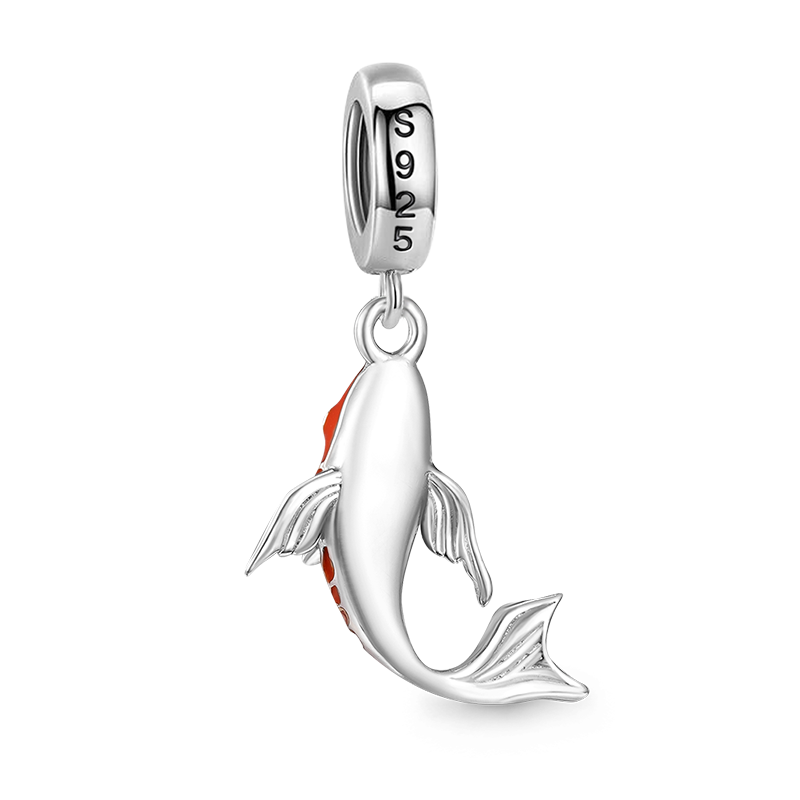 Gnoce Lucky Carp Fish Pendant Dangle Charm_2