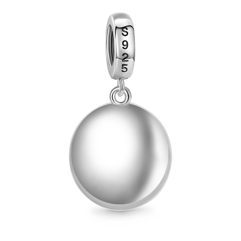 Gnoce "I Love You to the Moon and Back" Inlaid With Clear Stones and Blue Stars 925 Sterling Silver Dangle Pendant Charm Fit For Bracelet Necklace and Choker Gift for her_2