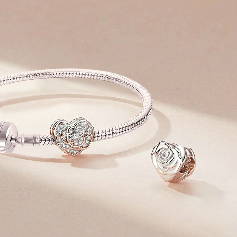 Gnoce Rose Flower Heart Gift Charm_2