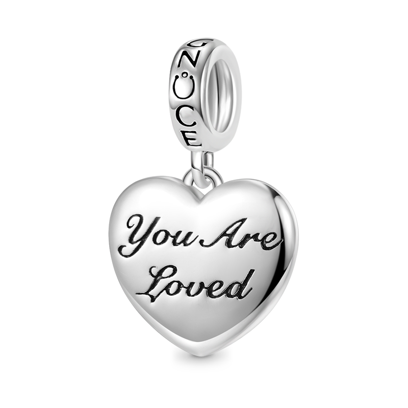 Gnoce "You Are Loved" Heart Pendant Dangle Charm_1