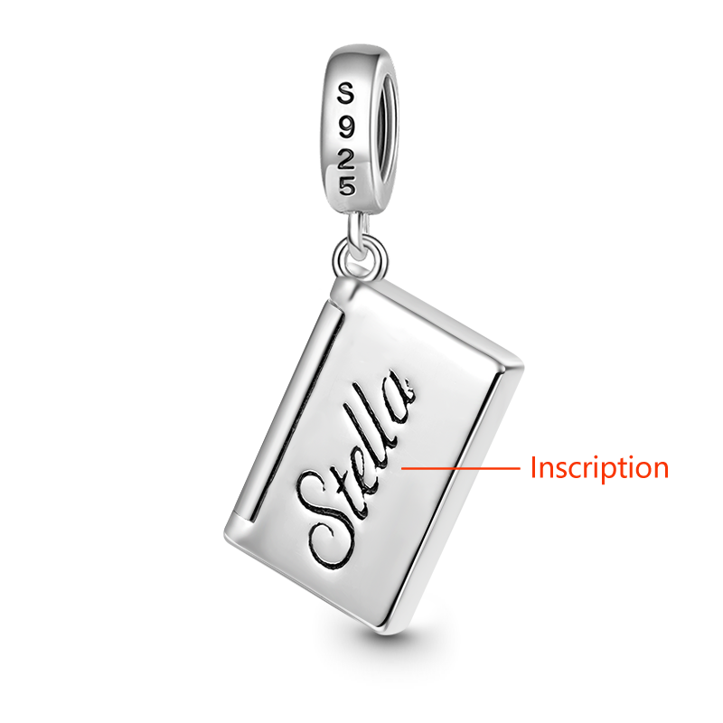 Gnoce Openable Envelope Love Letter Engravable Pendant Dangle Charm_2
