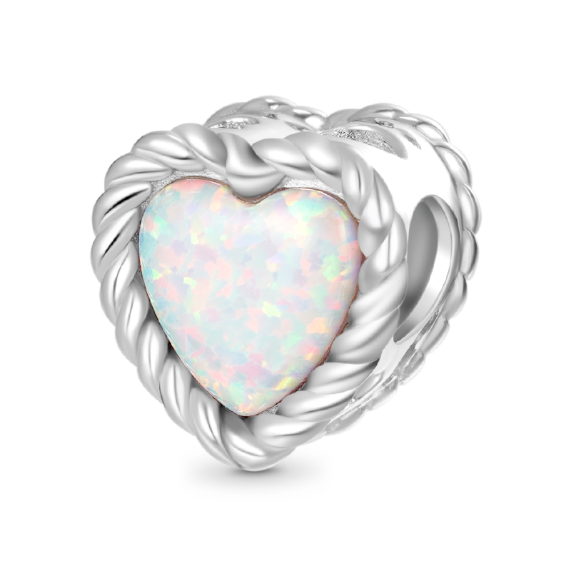 Gnoce Minimalist Natural Opal Heart Charm_1