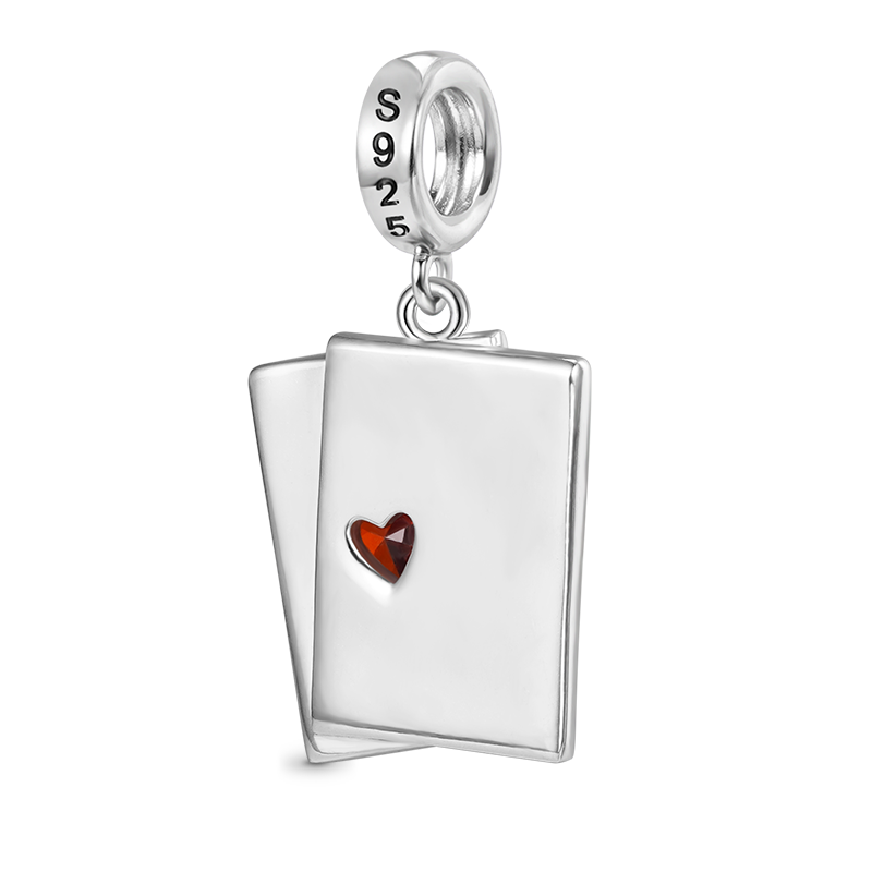 Gnoce Ace of Heart Playing Card Pendant Dangle Charm_2