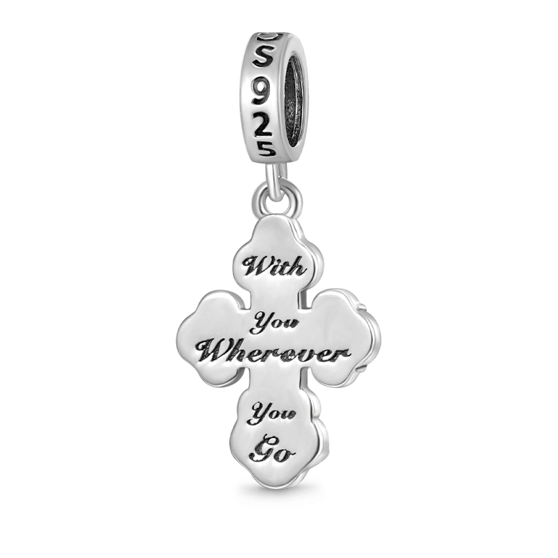 Gnoce Sparkling Cross Pendant Dangle Charm_2