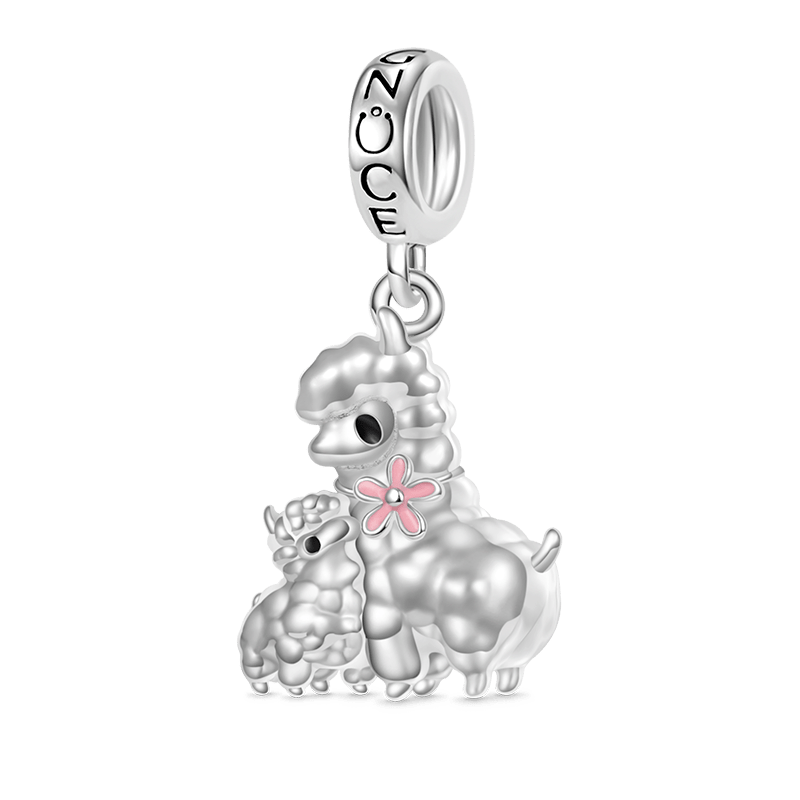 Gnoce Embrace Love Alpaca & Baby Pendant Dangle Charm_1