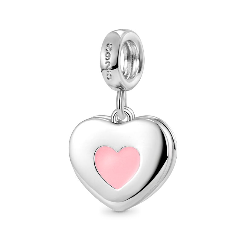 Gnoce "Daughter & Mother" Heart Personalized Photo Pendant Dangle Charm_2