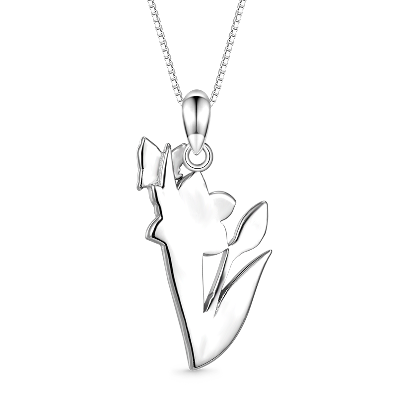 Gnoce White Narcissus Flower Necklace_2