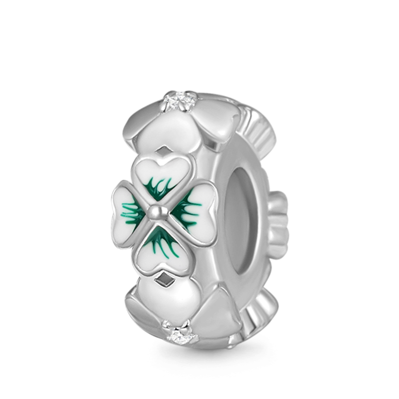 Gnoce Lucky Four Leaf Clover Stopper Charm_1