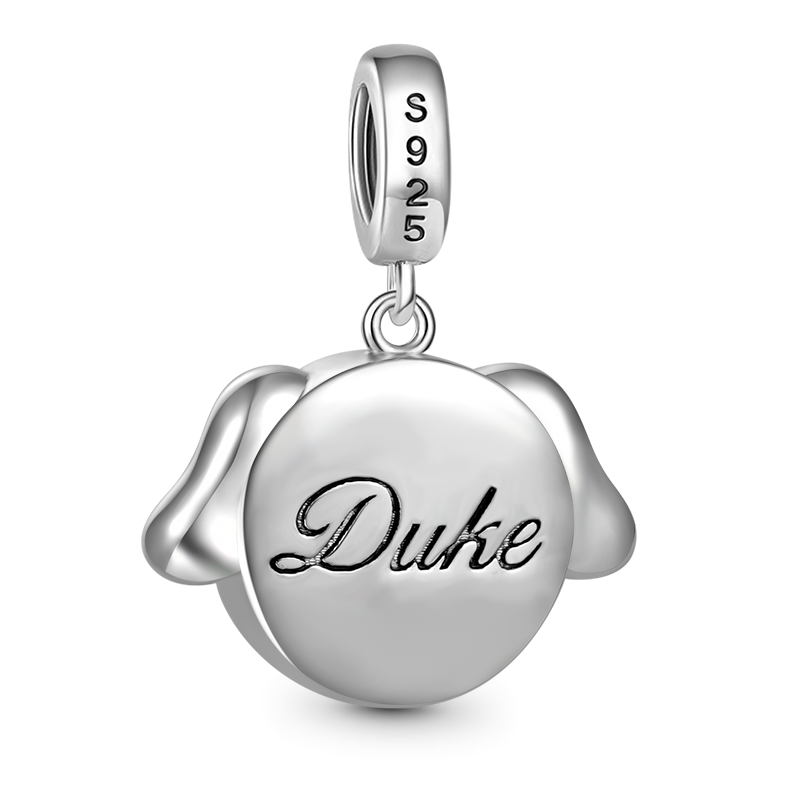 Gnoce Dog Lover Engravable Heart Pendant Dangle Charm_2