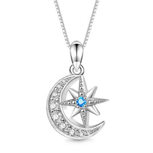 Gnoce Galaxy Moon & Star Necklace_1