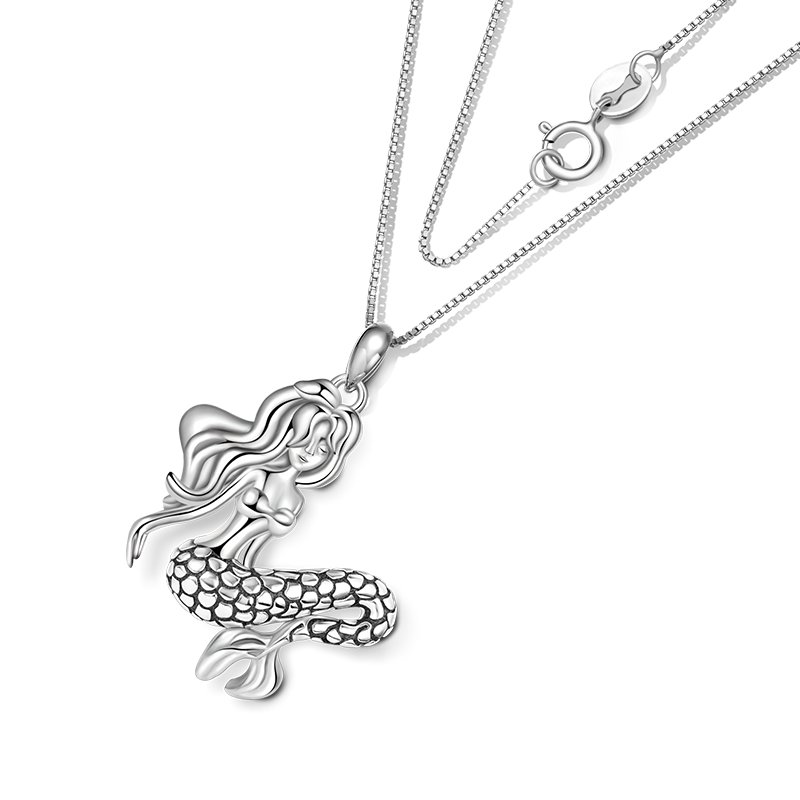 Gnoce Sleeping Mermaid Necklace_2