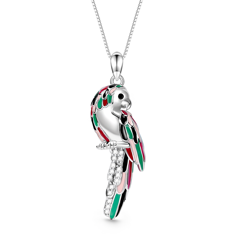 Gnoce Sparkling Parrot Necklace_1