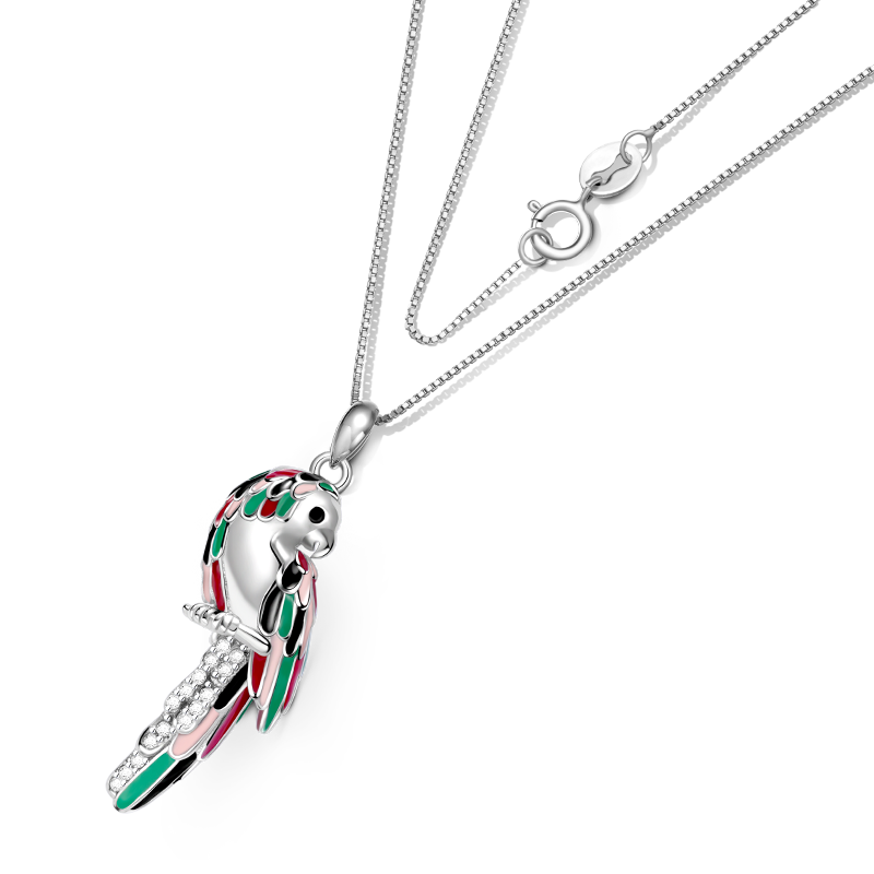 Gnoce Sparkling Parrot Necklace_2