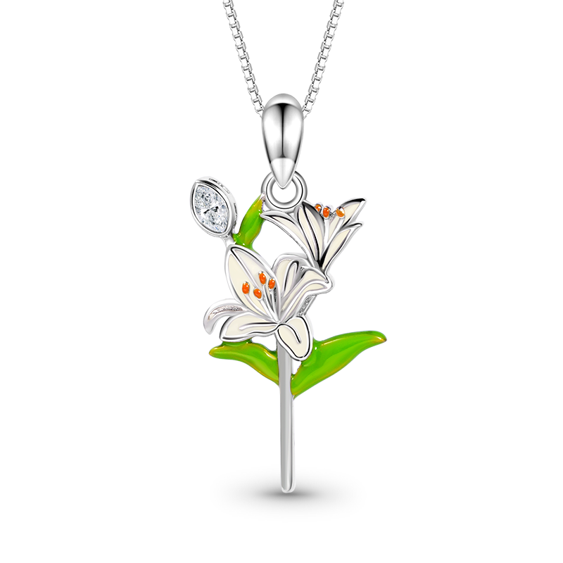 Gnoce Lily Flower Necklace_1