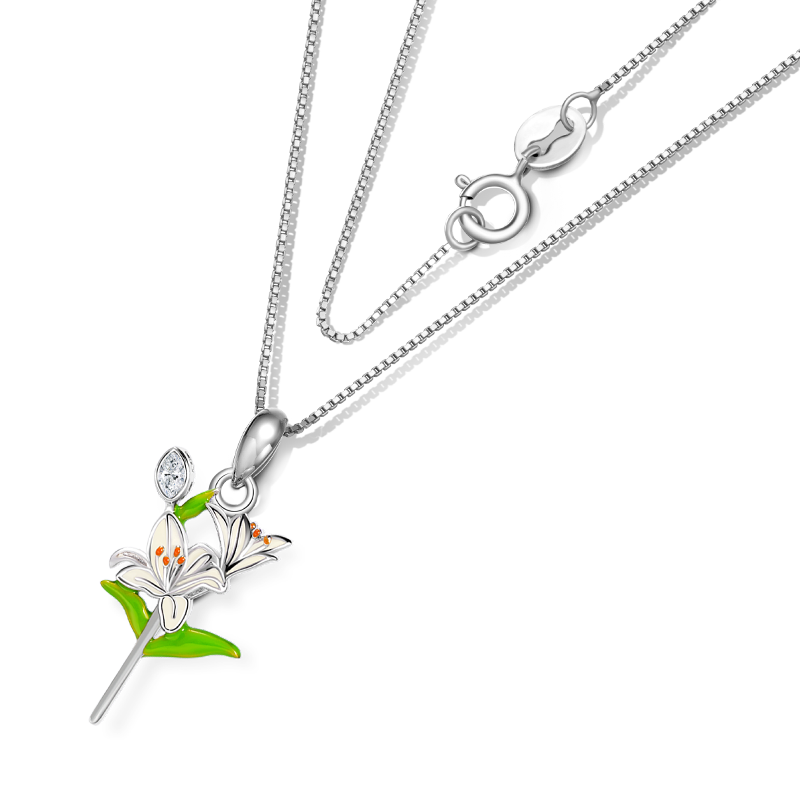 Gnoce Lily Flower Necklace_2