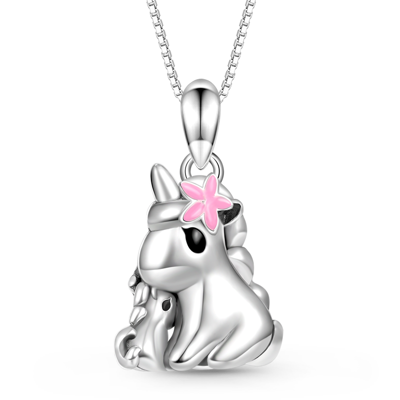 Gnoce Embrace Love Sakura Unicorn & Baby Necklace_2