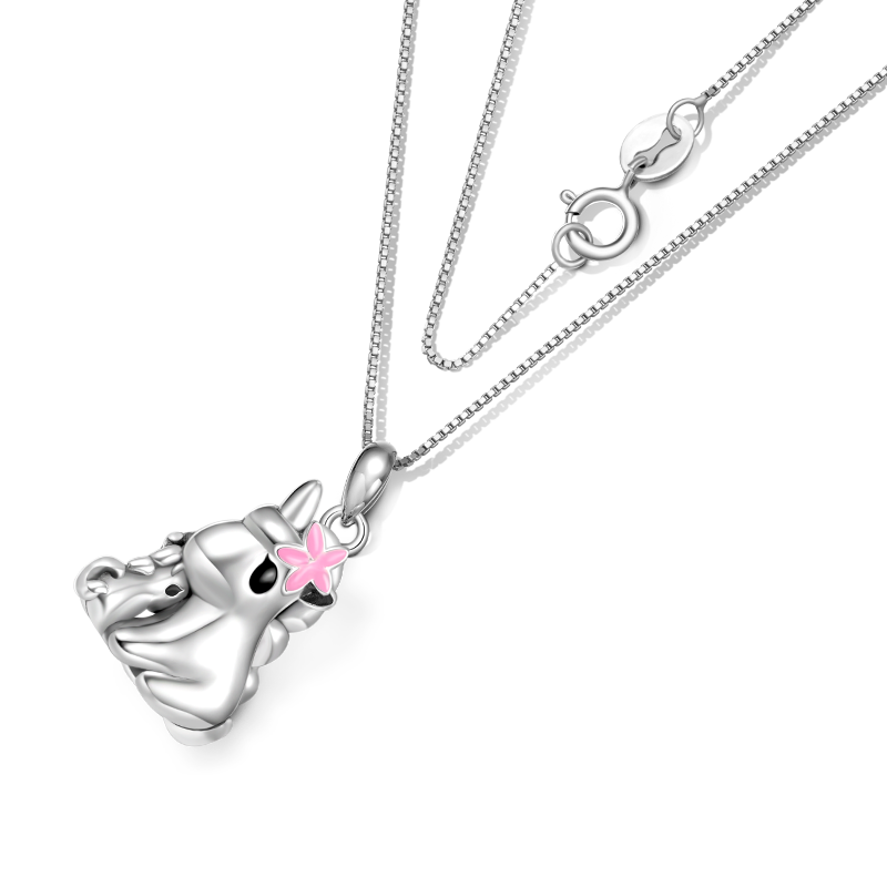 Gnoce Embrace Love Sakura Unicorn & Baby Necklace_3