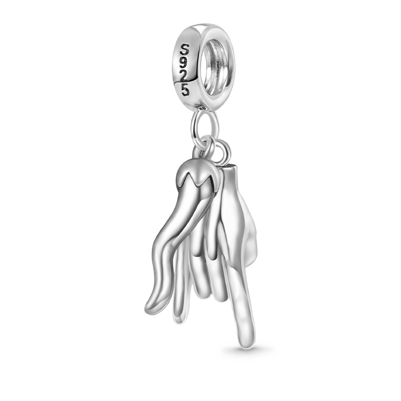 Gnoce Lucky Horn & Hand Sign Pendant Dangle Charm_2