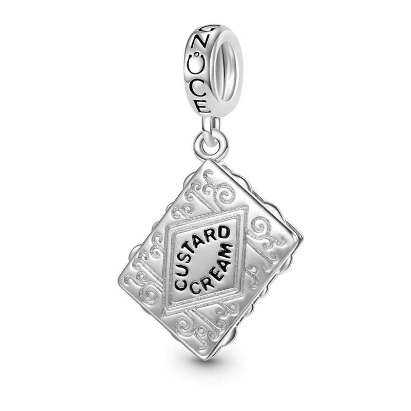 Gnoce Custard Cream Biscuit Pendant Dangle Charm_1