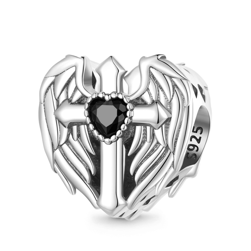 Gnoce Love Wings Cross Heart Charm_1